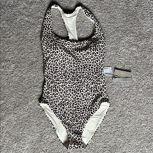 J. Crew Animal Print One-Piece Swimsuit